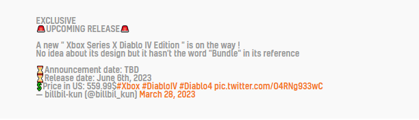 传闻：《暗黑破坏神4》限定版XSX主机6月6日发售1